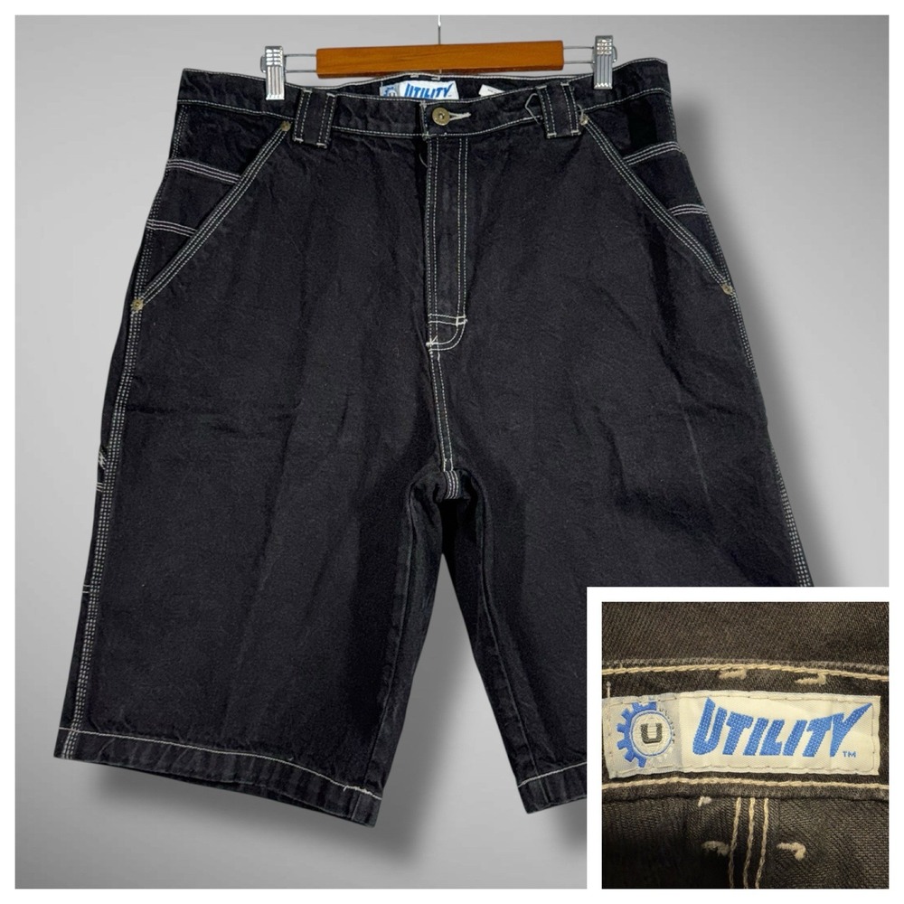 Vintage Y2k Utility Baggy Shorts Streetwear  Hip Hop‎